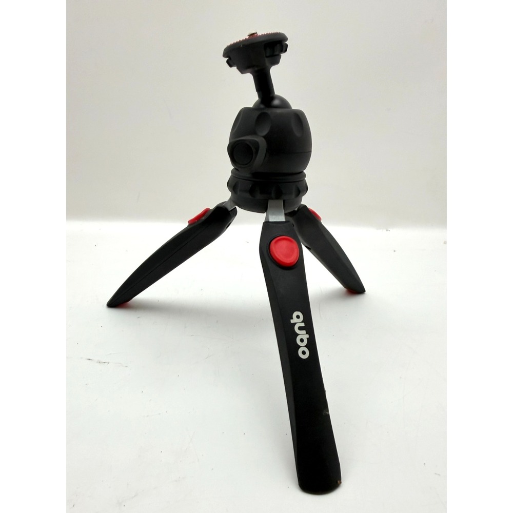 Qubo Mini Tabletop Tripod Extendable Legs 360 Ball Head Vlogging Stand Black - Picture 3 of 6